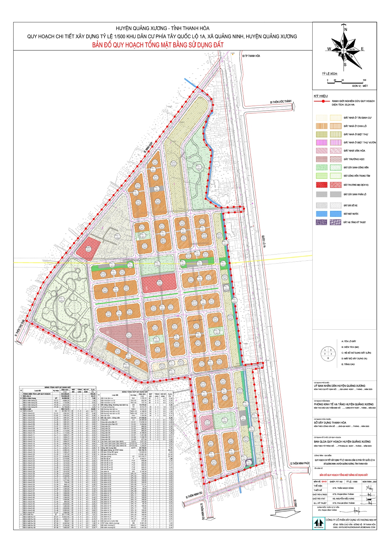 Công khai đồ án Quy hoạch chi tiết tỷ lệ 1/500 Khu dân cư phía Tây Quốc lộ 1A, xã Quảng Ninh, huyện Quảng Xương